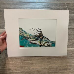 David Danforth Roosterfish Glossy Photo with Frame
